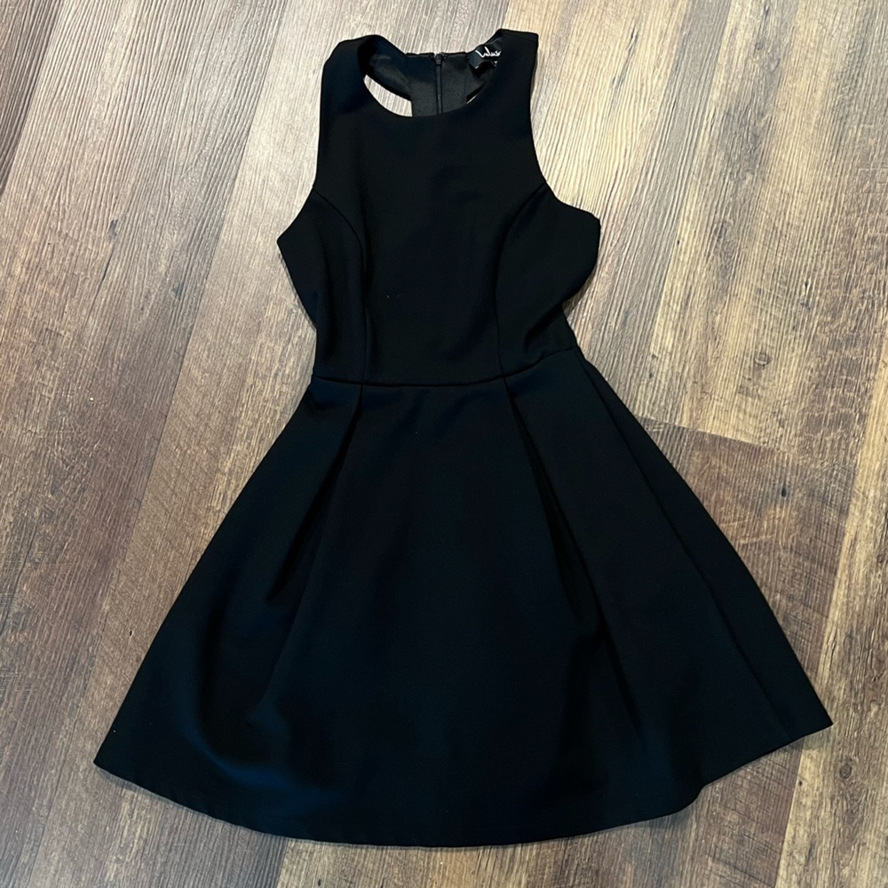 Lulu’s black dress womens size extra small open strappy back detail formal